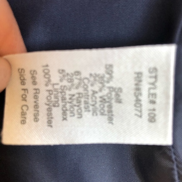 Cabi Navy Blazer, Jacquard Jacket, Sz 6 - Picture 8 of 8